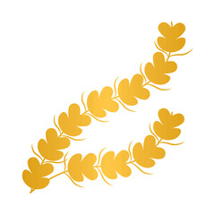 Poster - decorative golden leaves