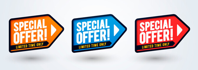 Wall Mural - Modern Special Offer Label Set