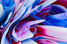 3D Extruded Abstract Of Flowing Colors