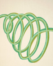 Illustration Of Coiled Green Lines