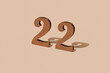 © Juan Moyano/Stocksy - three-dimensional number 22