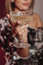 Anonymous Woman With Glass Of Wine