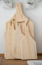 Handmade Wooden Cutting Boards In Kitchen