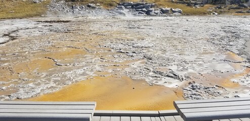 Wall Mural - Dormant Geysers, Yellowstone National Park, Wyoming