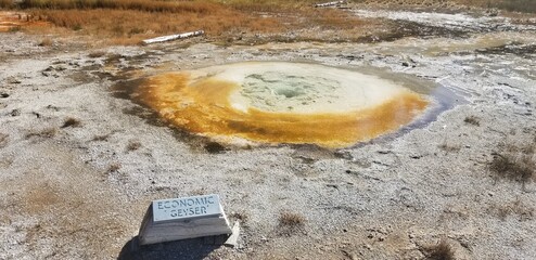 Wall Mural - Economic Geyser, Yellowstone National Park, Wyoming