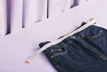 Jeans With A Measuring Meter