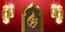 Islamic Banner For Ramadan Kareem With Luxury Theme Background