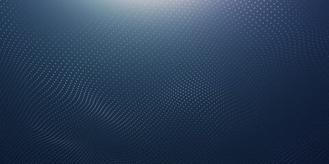 Beautiful wave shaped array of glowing dots. Beautiful abstract wave technology background. Light digital effect corporate concept, landing page