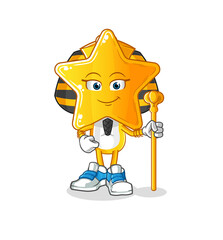 star head cartoon ancient egypt. cartoon mascot vector