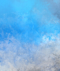 Wall Mural - bright azure sky blue and white grey painting background abstract winter painted color art texture d