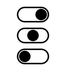 Poster - On Off Switch Button Slider Toggle Icon Set. Vector Image.