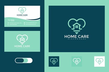 Sticker - home care with love logo design