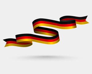 The flag of Germany wavy abstract background. Vector illustration