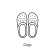 Clogs icon in vector. Logotype