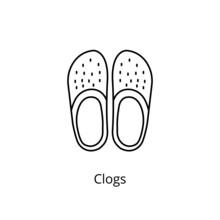 Clogs Icon In Vector. Logotype