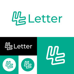 Double L letter Logo. Professional L LL initial based Alphabet icon logo. Abstract Creative Minimalist Modern premium corporate Style.