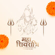 mahadev shivratri festival greeting card design