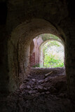 Fototapeta Perspektywa 3d - the interior of an abandoned temple