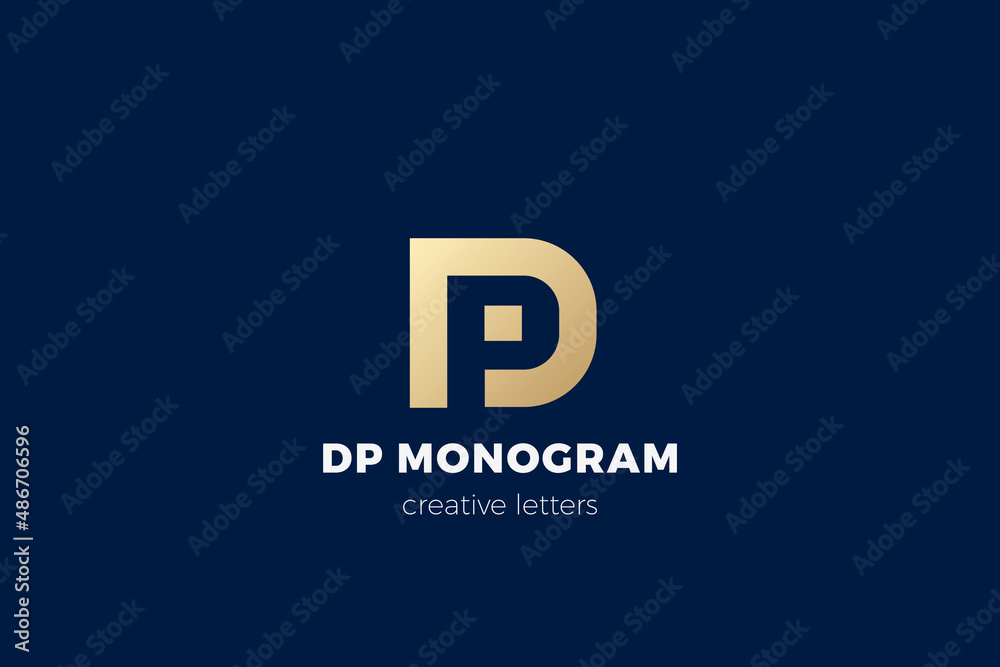 DP PD Monogram Logo Letter P D vector design template Linear Outline ...