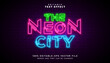 © Farhad - 3D The Neon City text effect - Editable text effect