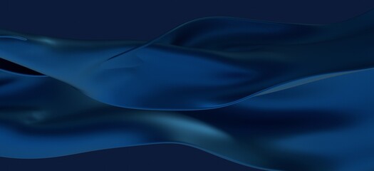 Poster - Abstract blue wave pattern, illustration