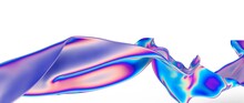 3d Fluid Shapes With Holographic Effect