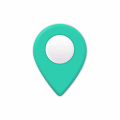 Poster - Map location pointer 3d pin. Navigation icon for web, banner, logo or badge. Illustration