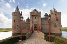Muiderslot, Medieval Castle Near The Former Zuiderzee In The Netherlands.