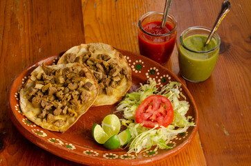 Wall Mural - A top view of a mexican food