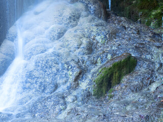 Wall Mural - Frozen waterfall, Thermal waterfall Geoagiu Bai , Romania