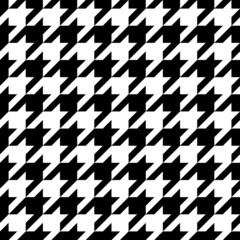 Poster - houndstooth seamless pattern. repeated houndtooth texture. black hound tooth on white background. re