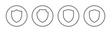 Shield Icons Set. Protection Icon. Security Sign And Symbol