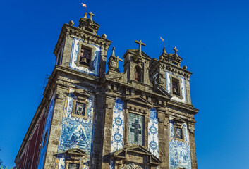 Sticker - St Ildefonso of Toledo Church located on the Batalha square in Porto, Portugal