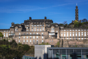 Wall Mural - Saint Andrews House on Calton Hill seen from the Old Town of Edinburgh city, Scotland, UK