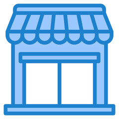 Wall Mural - shop blue style icon