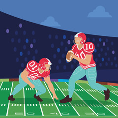 Sticker - american football players game