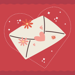 Poster - romantic envelope letter