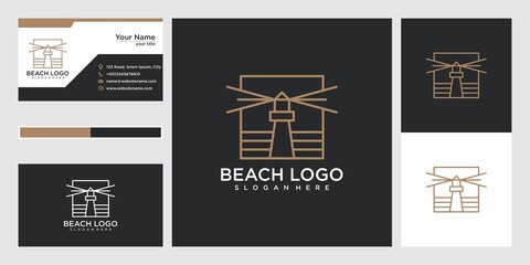 Canvas Print - lighthouse logo design