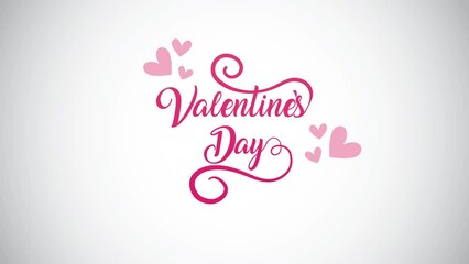 Sticker - happy valentines day lettering animation