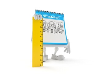 Poster - Calendar character holding ruler