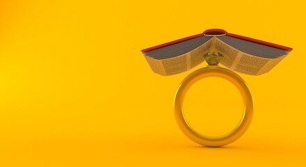 Sticker - Engagement ring under book