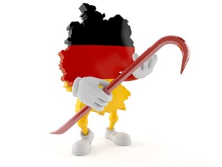 Canvas Print - German character holding crowbar