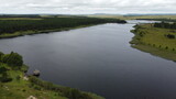 Fototapeta Kuchnia - Tranquil Dam Landscape Top View