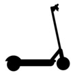 Scooter electric modern technology kick eco transport for city trotinette icon black color vector illustration image flat style