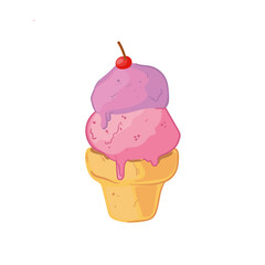 Wall Mural - cherry ice cream