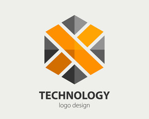 Poster - abstract business logo design. vector company logotype concept. haxogen corporate sign for brand ide