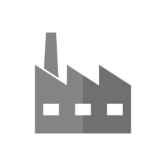 Wall Mural - Factory grey flat vector icon