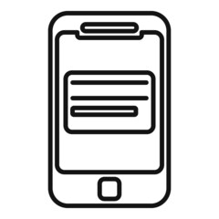Poster - bank card icon outline vector. online phone