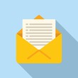 © anatolir - Mail report icon flat vector. Document paper