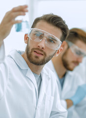 Wall Mural - closeup.scientists in the laboratory